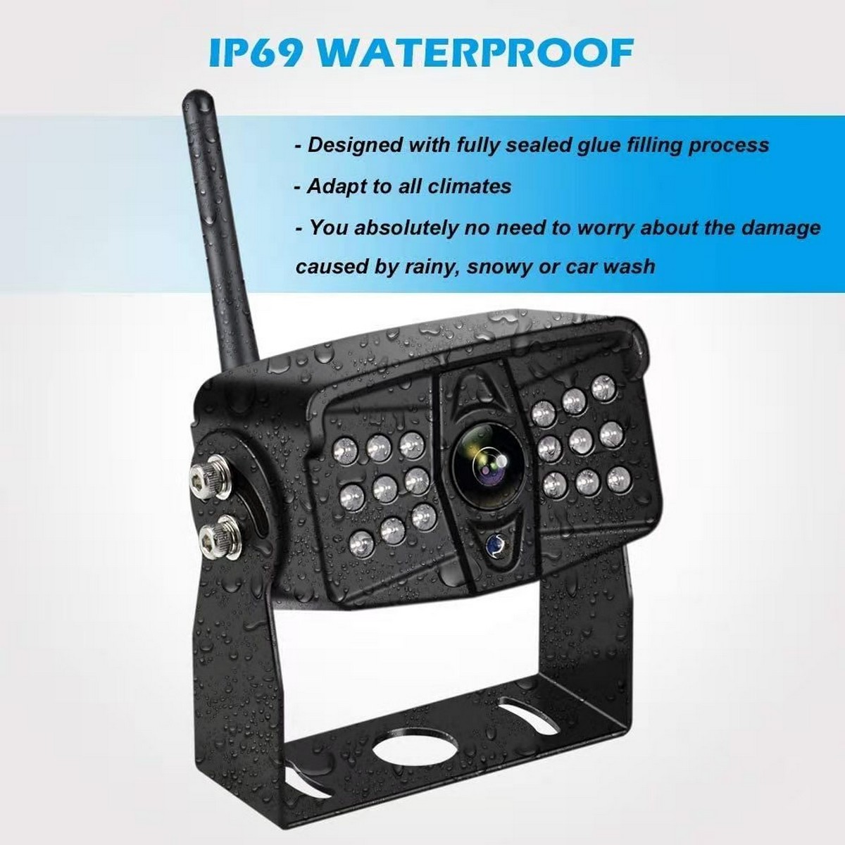 Wodoodporna kamera cofania IP69 do samochodów dostawczych