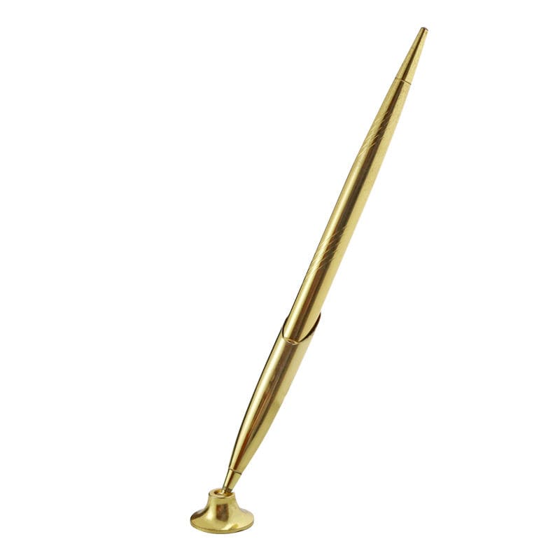 elegancki złoty długopis ze stojakiem