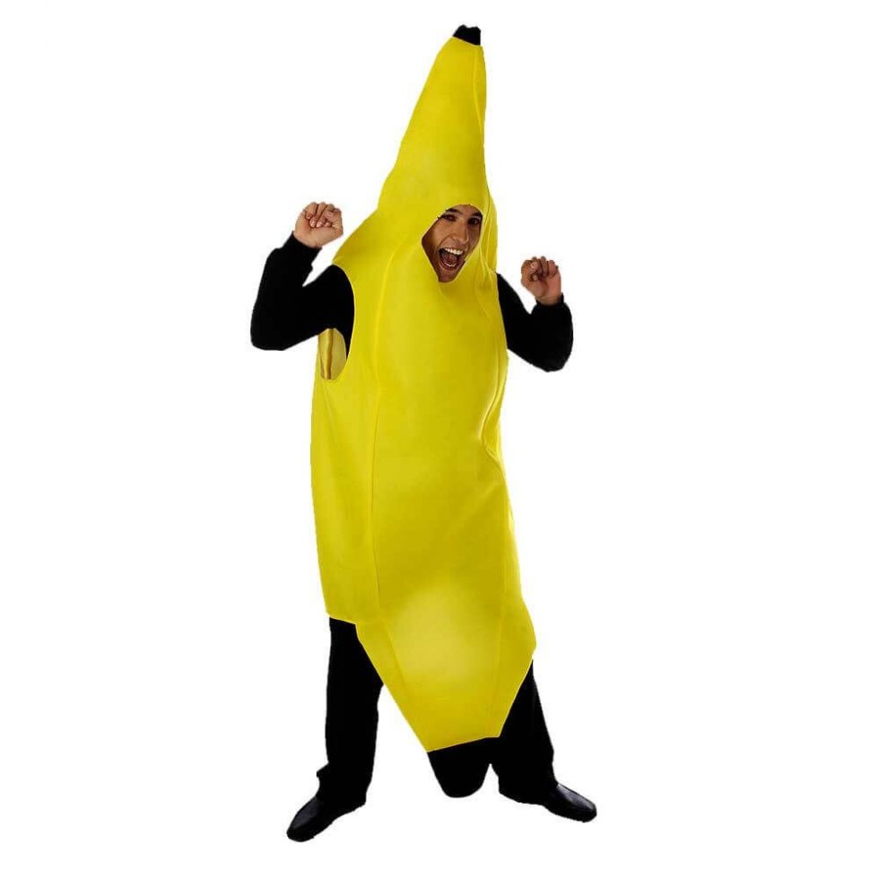 kostiumowa bananowa maska karnawałowa