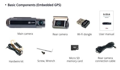 Zawartość opakowania kamery g-on 4 gnet