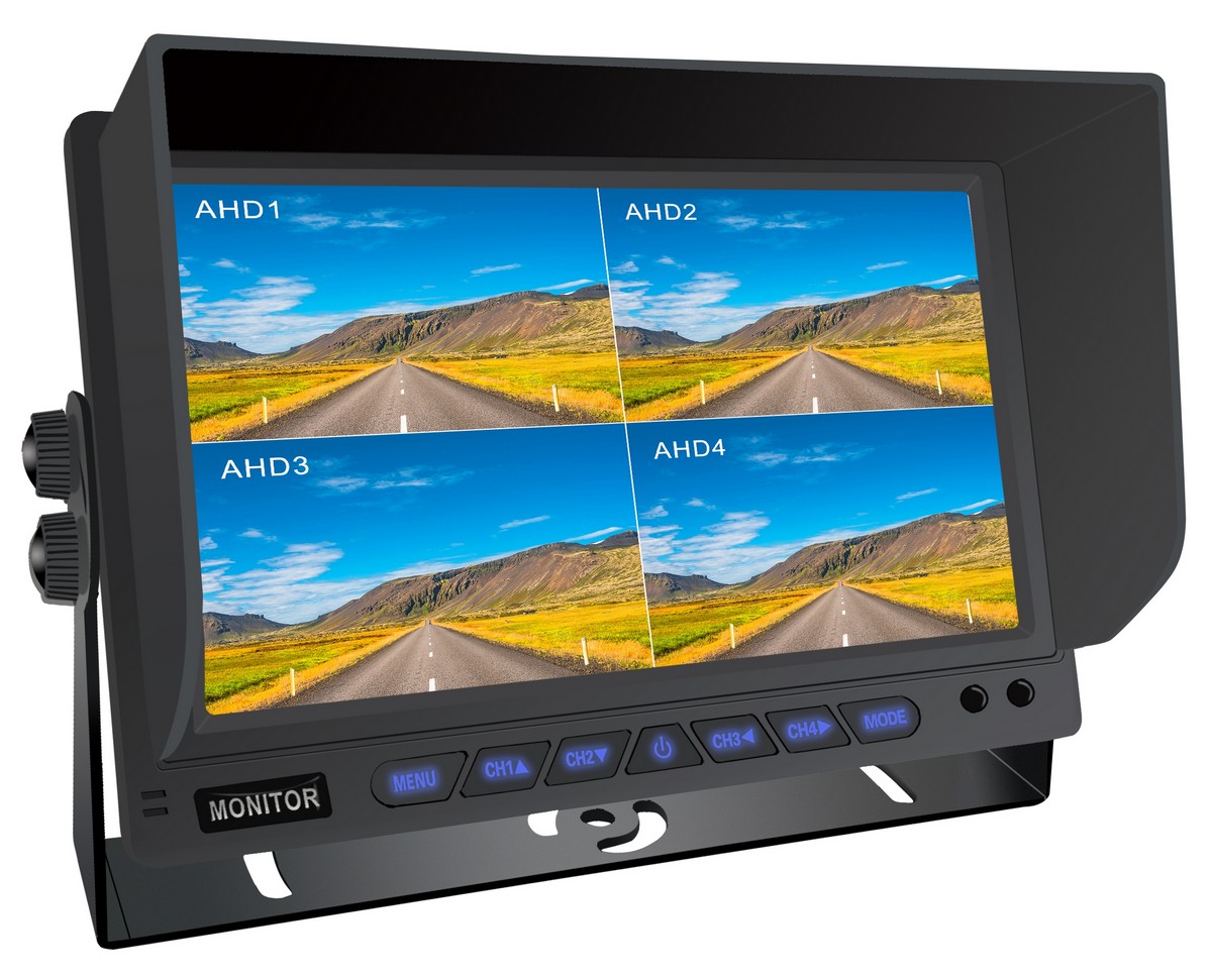 8-kanałowy monitor samochodowy z nagrywaniem wideo