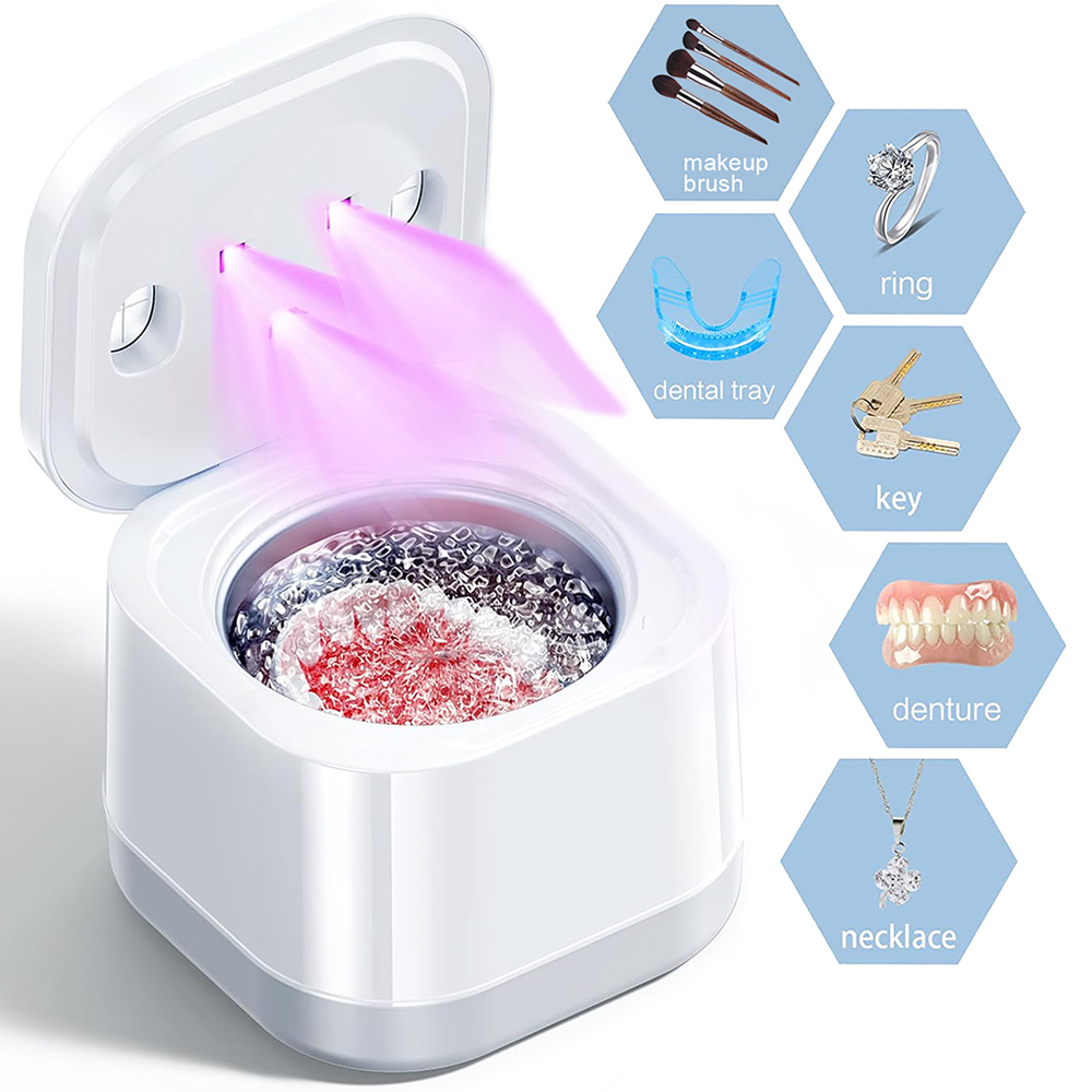 urządzenie ultradźwiękowe do czyszczenia nakładek, ochraniaczy na zęby, aparatów na zęby, główek szczoteczek do zębów, biżuterii