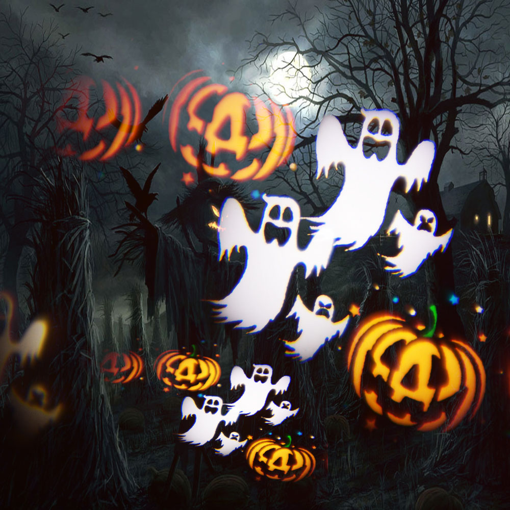 Halloweenowy projektor led dom duchów i projekcja dyni
