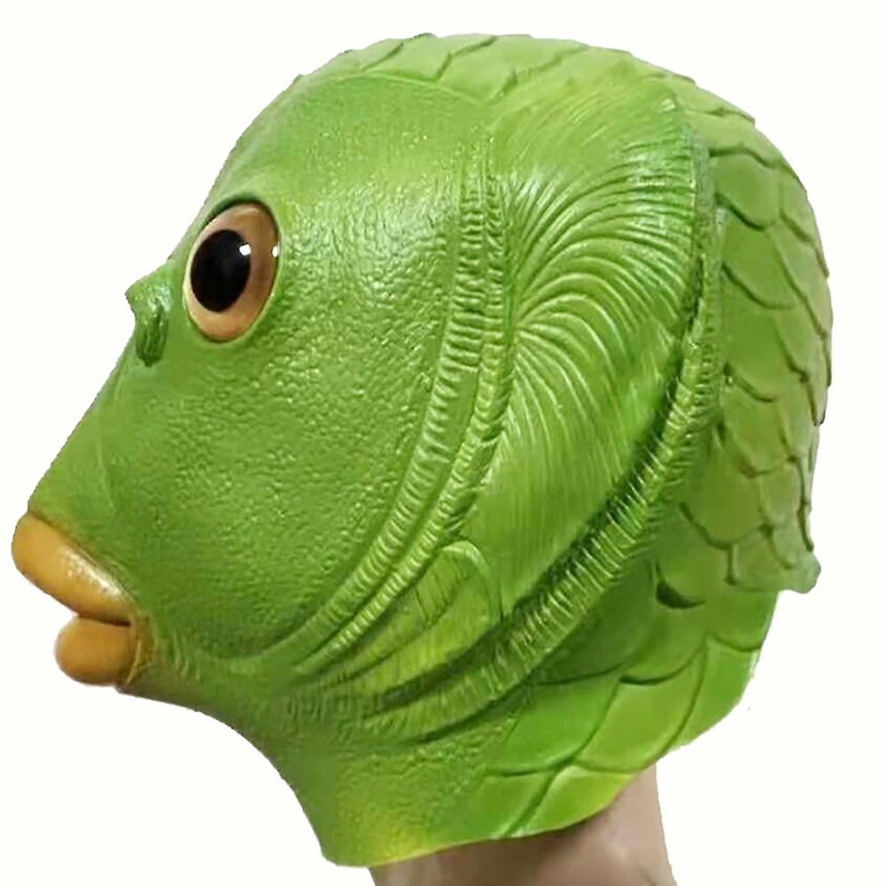 Silikonowa maska do twarzy z głową w kolorze rybiej zieleni