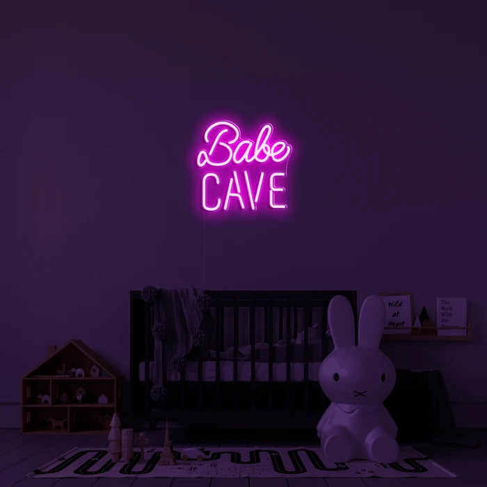 Znaki LED 3D na ścianie do wnętrza - jaskinia Babe