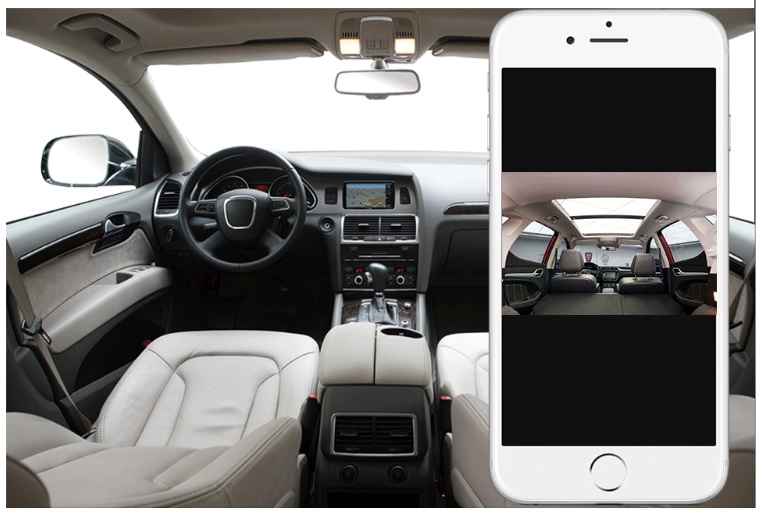 Podgląd na żywo z kamery samochodowej profio x7 w aplikacji na smartfona - kamera samochodowa