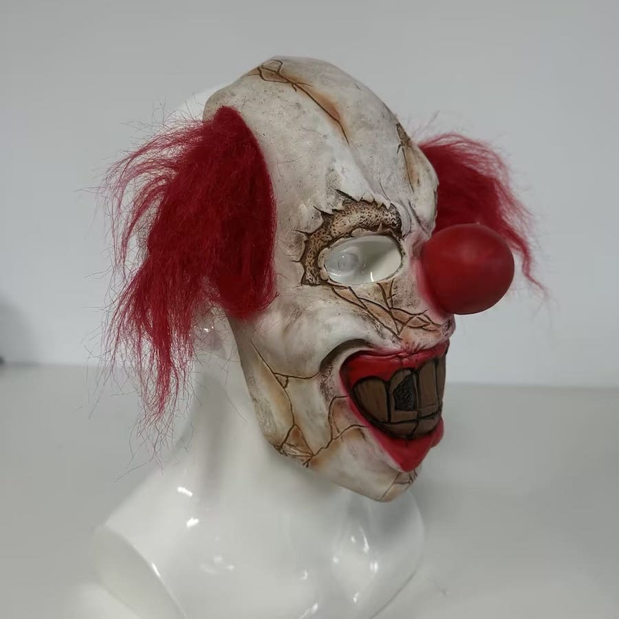 Straszny błazen (klaun) - maska ​​​​na twarz Pennywise