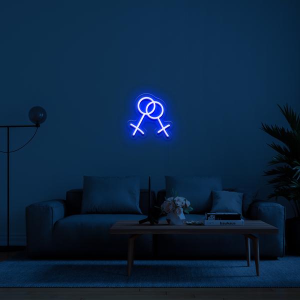 Znak 3D neonowy LED - kobieta i kobieta