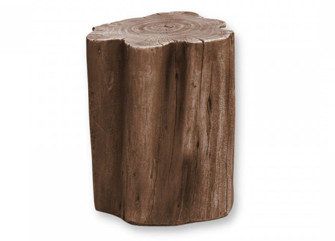 Betonowe pniaki imitujące drewno w kolorze brązowym