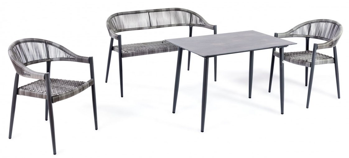 rattanowy zestaw do siedzenia minimalistyczny elegancki nowoczesny