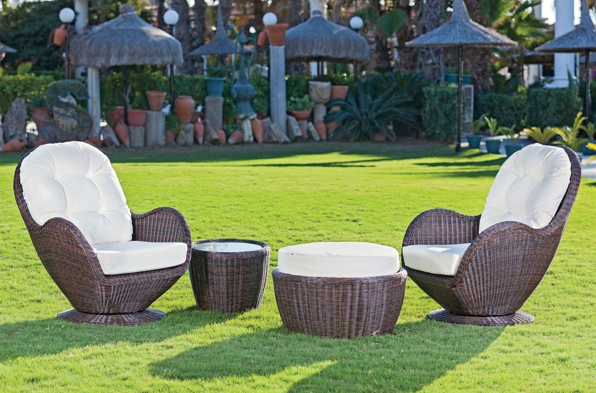fotele rattanowe zestaw luksusowy stół ogrodowy