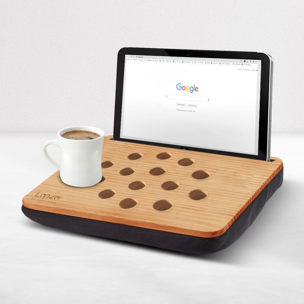 mata do tabletu iPad - wykonana z drewna + poduszka