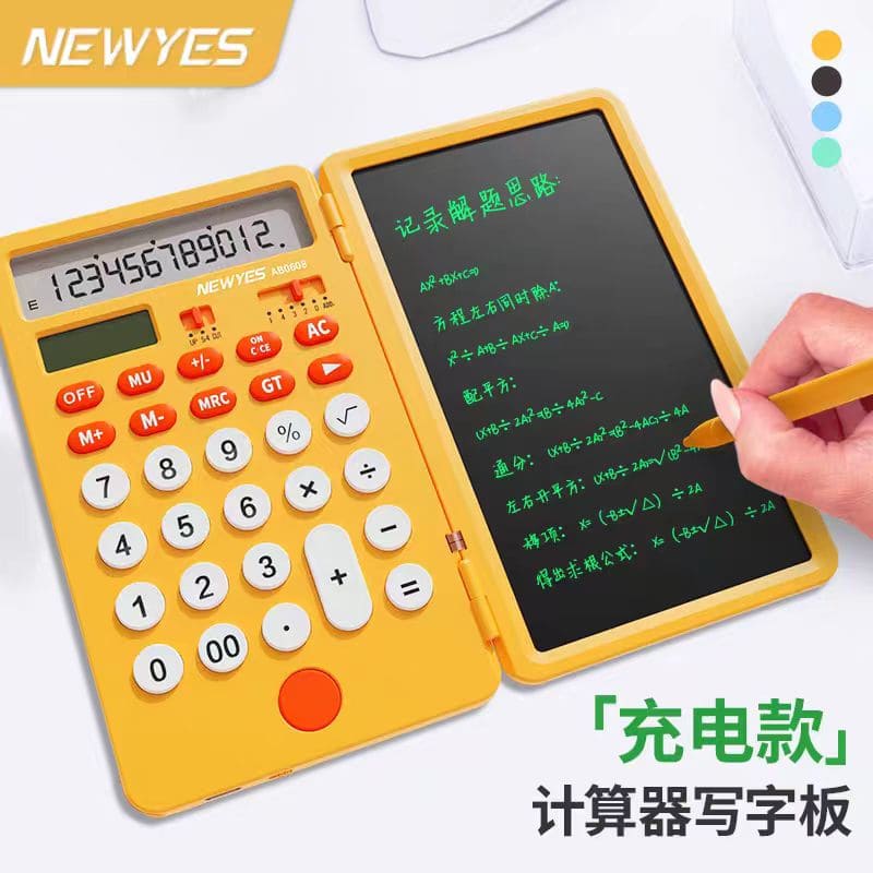 kalkulator naukowy solarny z tabletem i notatnikiem