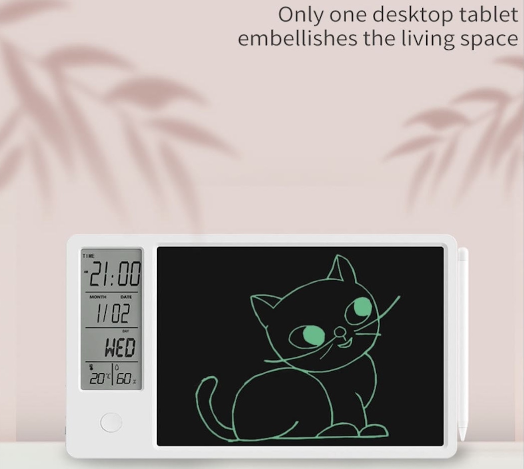 kalendarz Cyfrowy wyświetlacz LCD z inteligentnym notatnikiem do pisania rysunków