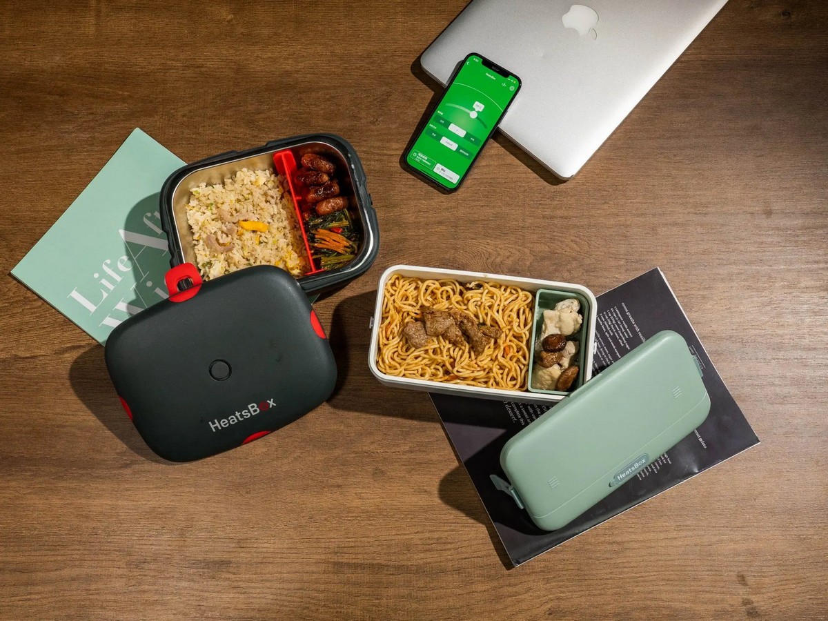 Podgrzewany pojemnik na lunch - podgrzewany elektrycznie pojemnik na  żywność z ogrzewaniem aplikacji na smartfona - HeatsBox STYLE+