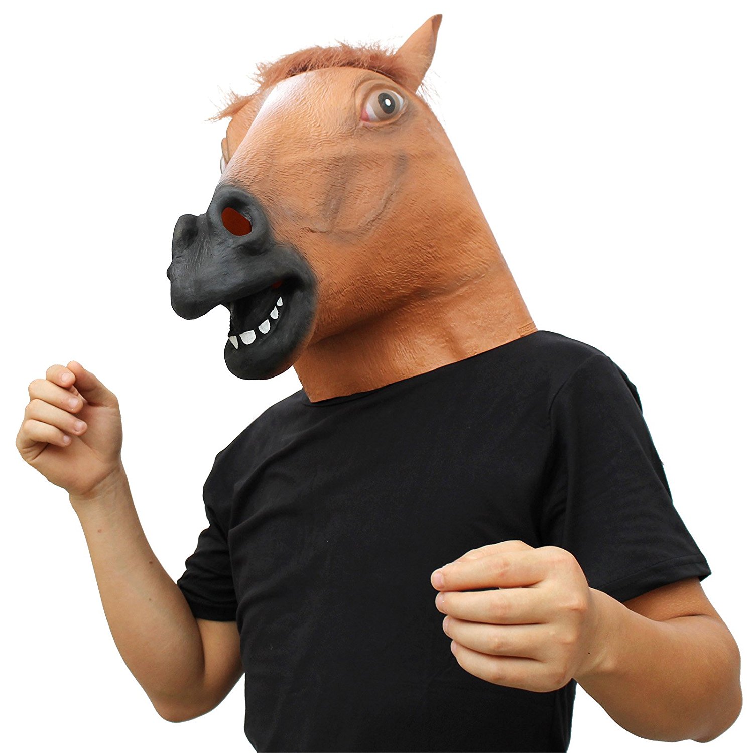 głowa konia jako maska