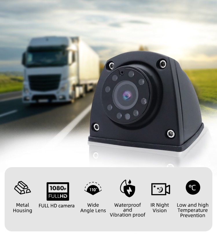 boczna kamera samochodowa FULL HD AHD + noktowizor IR i IP69K
