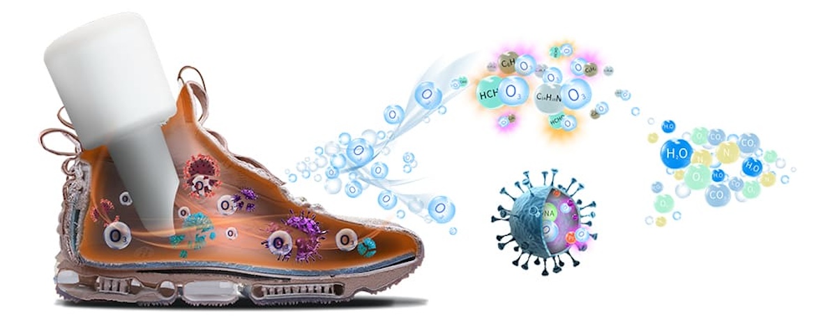 ozonowy środek do czyszczenia obuwia, sterylizacja obuwia