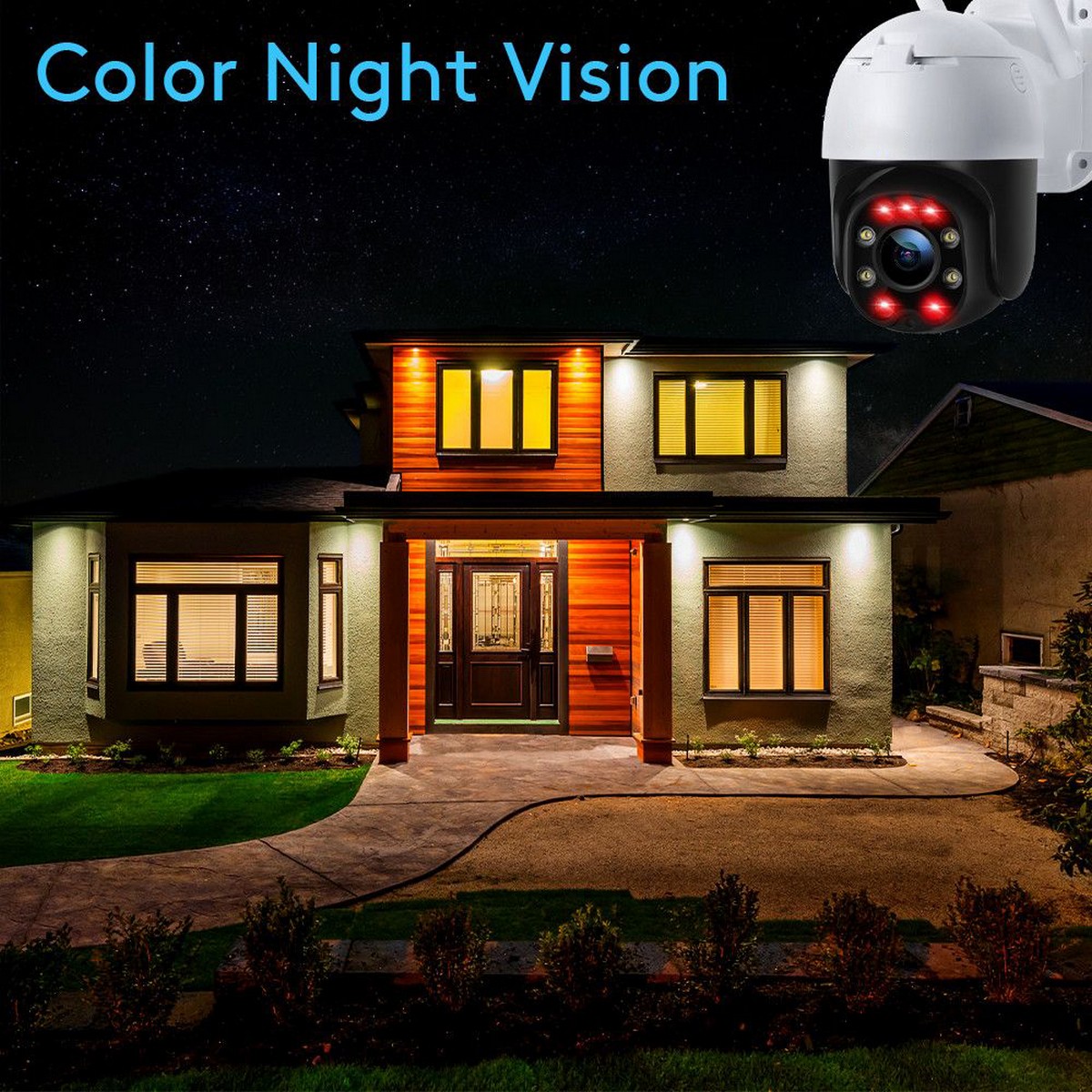 Kamera bezpieczeństwa noktowizyjnego ip - kolorowe diody LED na podczerwień