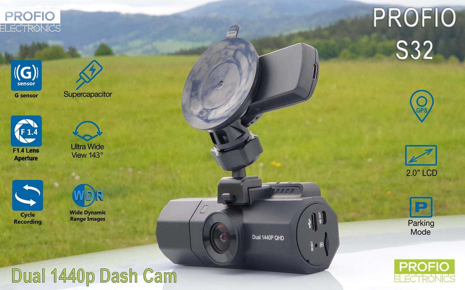 2-kanałowa kamera samochodowa Profio S32