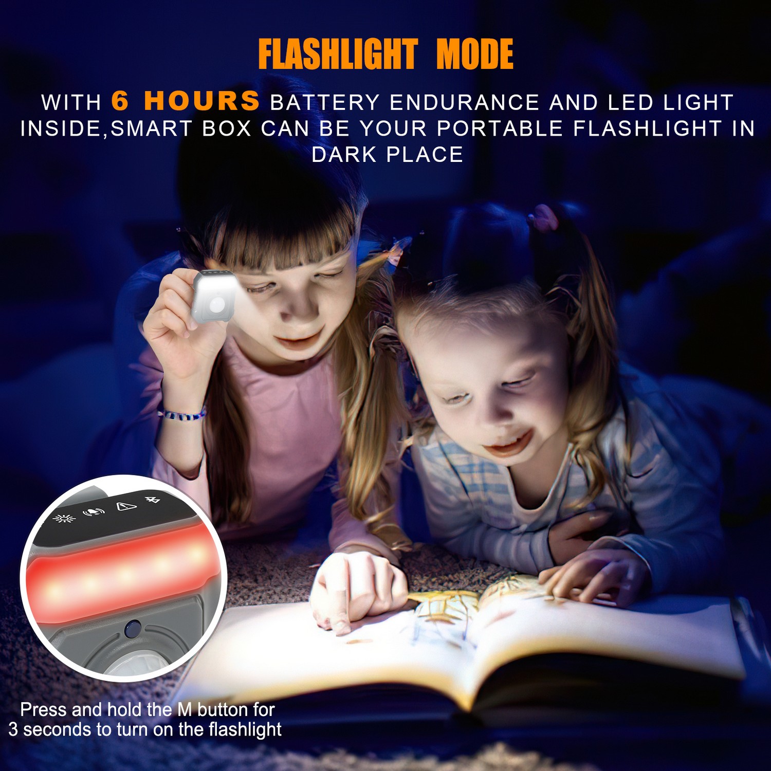 inteligentny alarm bezpieczeństwa - tryb latarki - światło LED