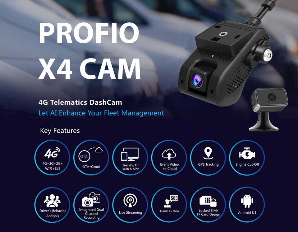 Kamery samochodowe w chmurze Profio X4