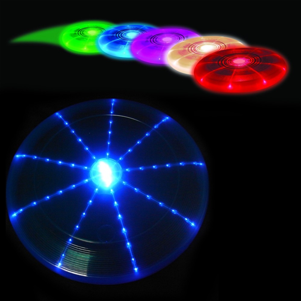świecące latające dyski frisbee