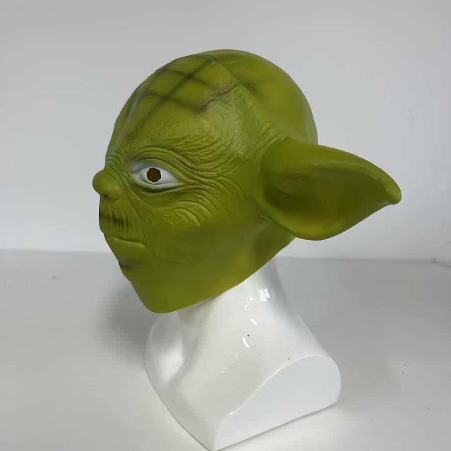 Maska na twarz Gwiezdne Wojny - zielony lateks Yoda
