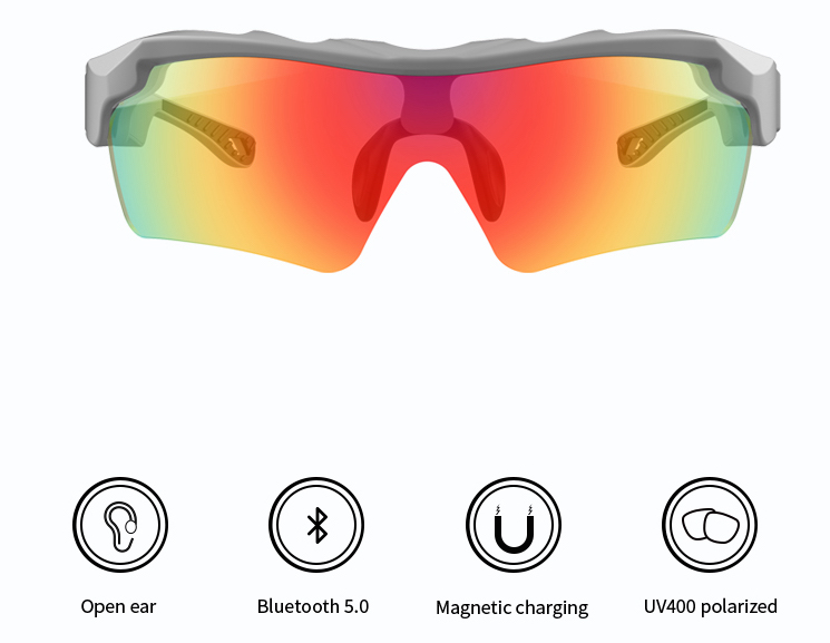 Inteligentne okulary rowerowe do uprawiania sportu z obsługą Bluetooth