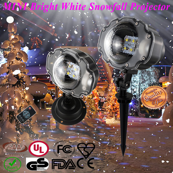 Projektor LED Płatki śniegu Projekcja zewnętrzna i wewnętrzna