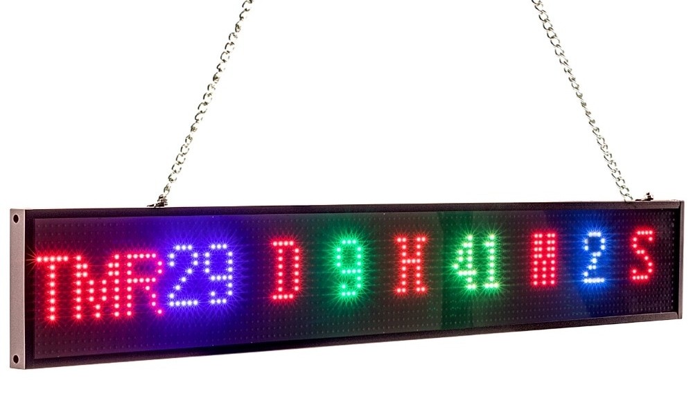 tablica z kolorowymi diodami LED