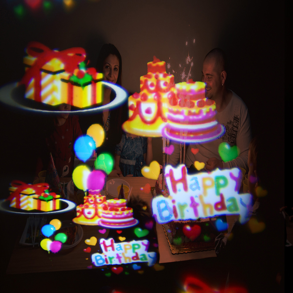 zabawny projektor LED do projekcji uroczystości z balonów z okazji urodzin