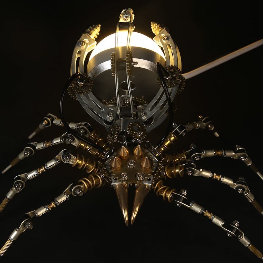Model 3D metalowej układanki pająka
