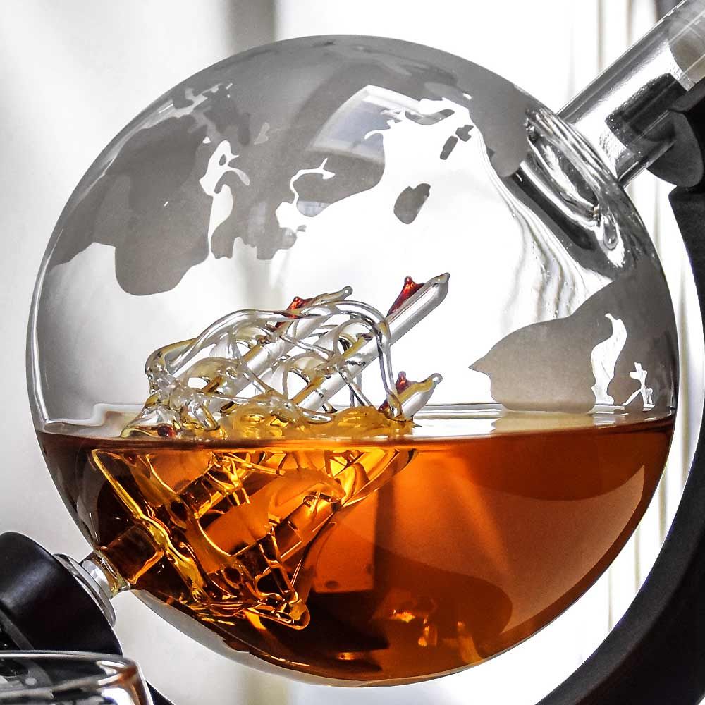 zestaw karafek whisky globe