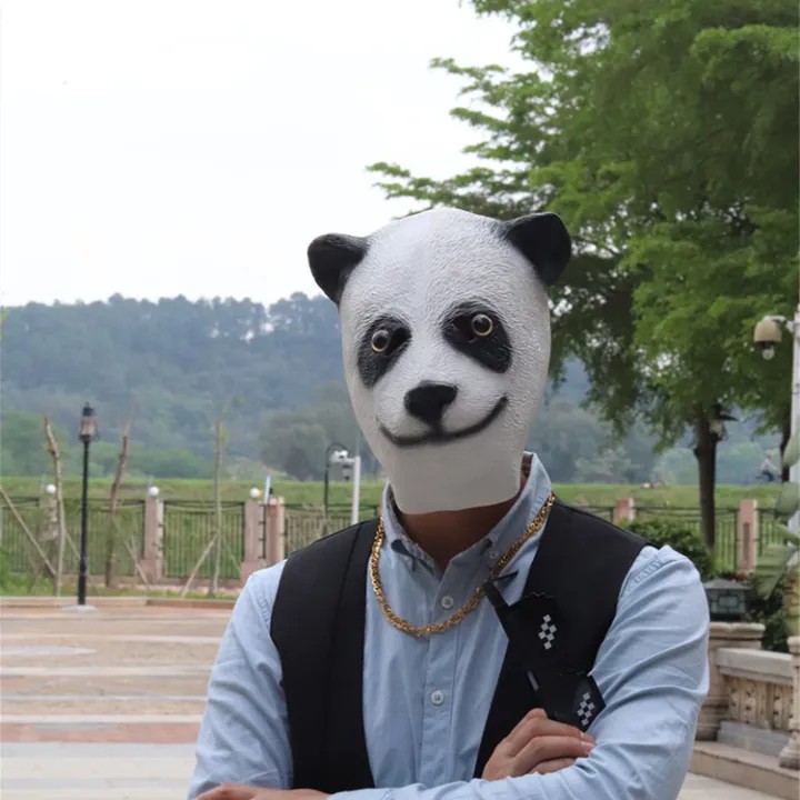 panda maska ​​silikonowa na twarz i głowę