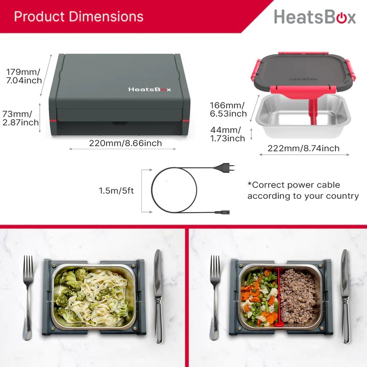 pojemnik na lunch na żywność podgrzewany elektrycznie podgrzewacz do żywności pro