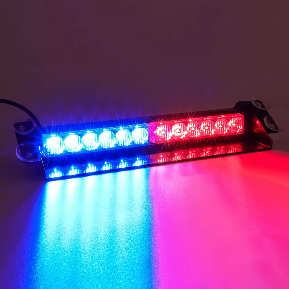 Migające światła stroboskopowe LED do samochodu z możliwością zmiany kolorów i stylów migania