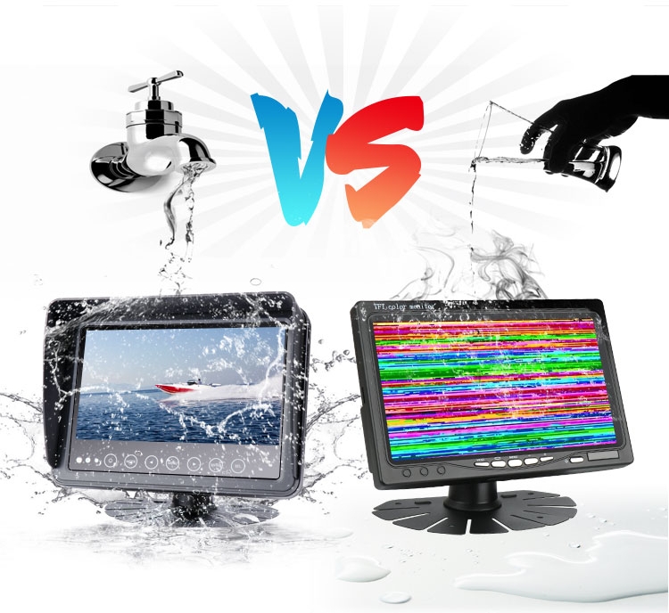 wodoodporny wodoodporny metalowy monitor 7" o stopniu ochrony IP68 do samochodów/maszyn/łodzi itp.