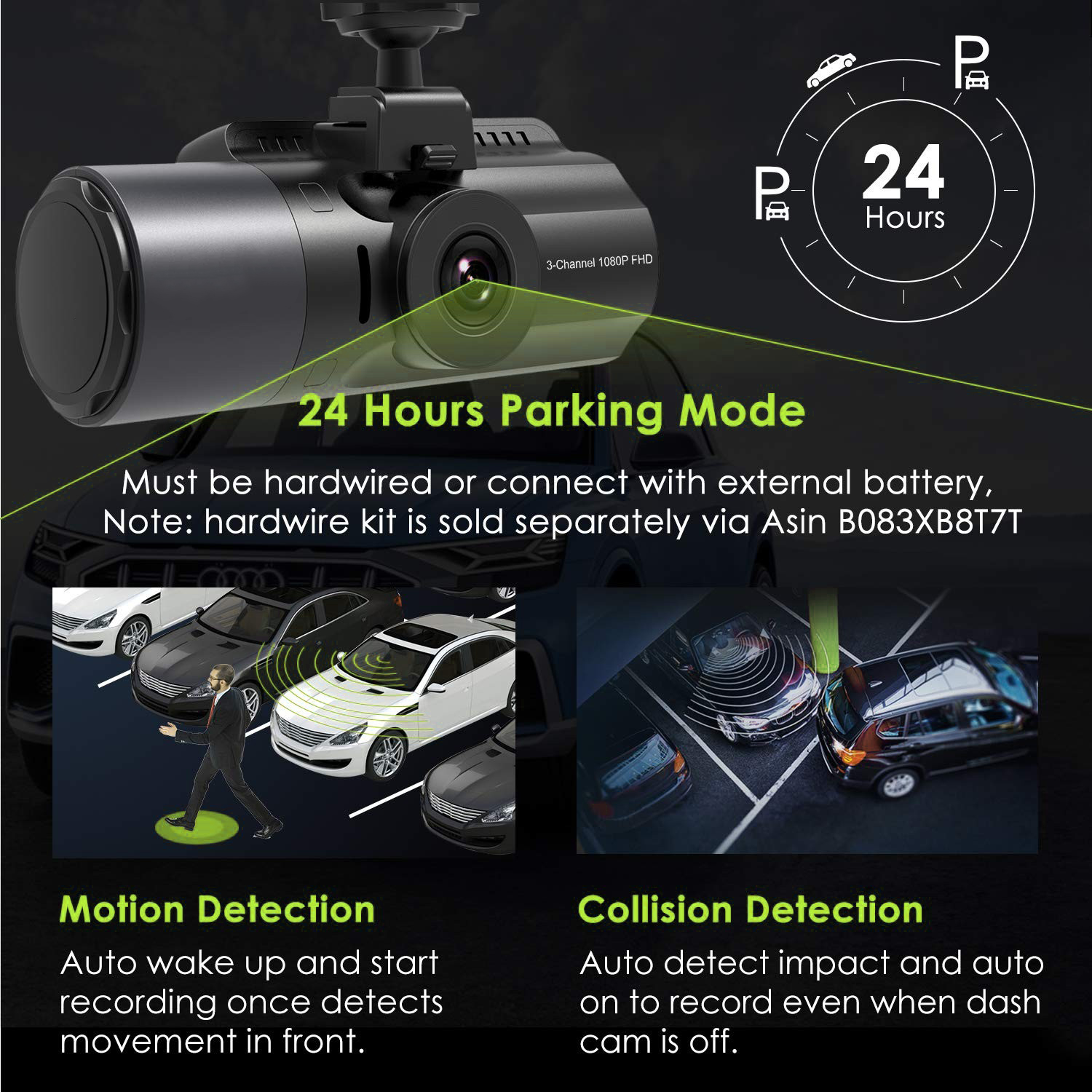 Kamera samochodowa Tryb parkowania Profio S12