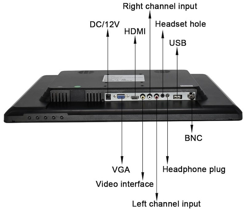 Monitor LCD 19 cali o rozdzielczości 1440 x 900 px kamera bnc
