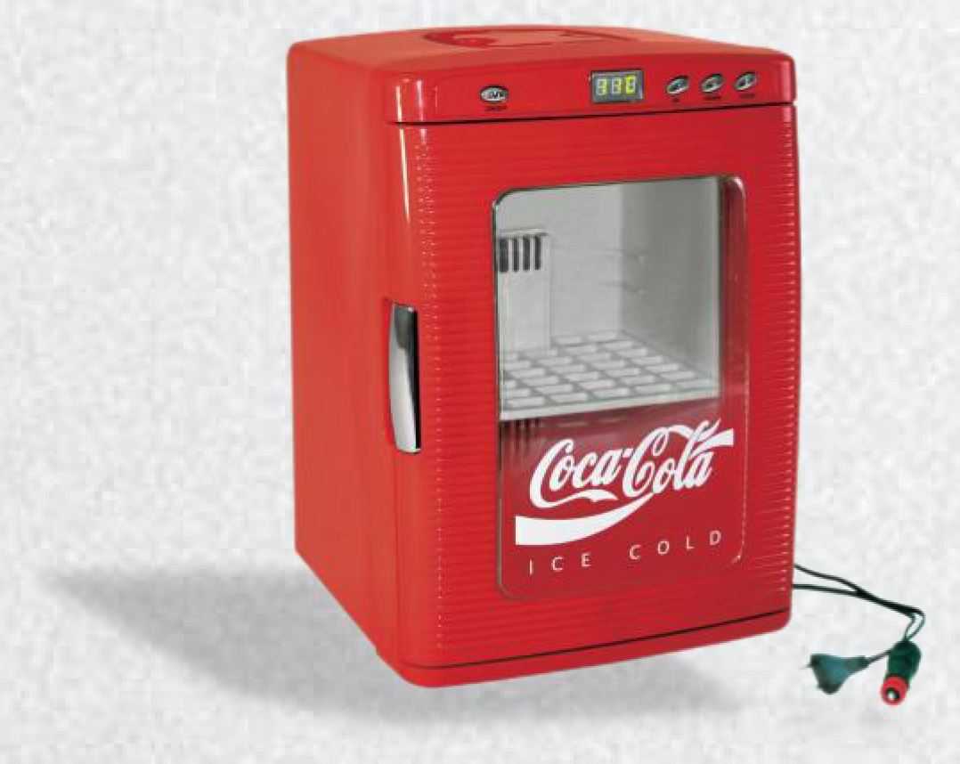 retro mini cooler lodówka lodówka czerwona coca cola