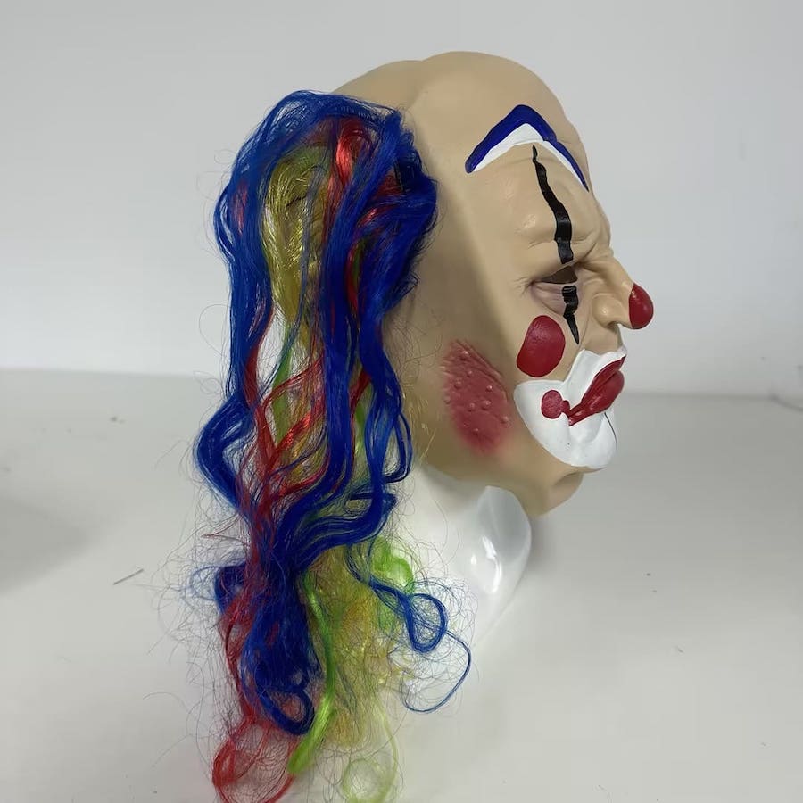 Maska na twarz dla dorosłych Straszny klaun grozy